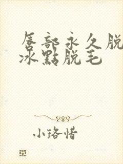 唇部永久脱毛用冰点脱毛封面