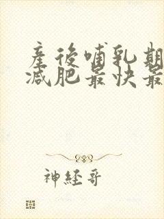 产后哺乳期怎么减肥最快最有效的方法