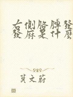 右侧胳膊发麻手发麻是什么原因