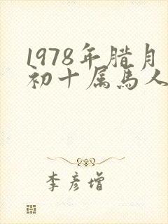 1978年腊月初十属马人命运封面