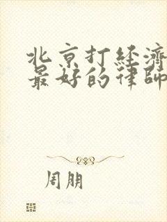 北京打经济案件最好的律师