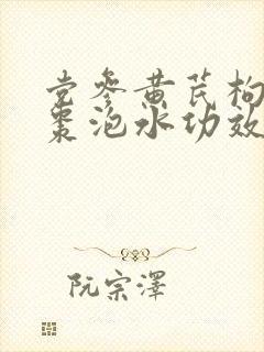 党参黄芪枸杞大枣泡水功效