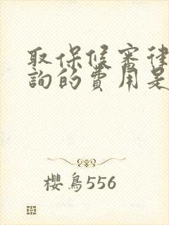 取保候审律师咨询的费用是多少