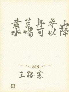 黄芪丹参山楂泡水喝可以降血压吗