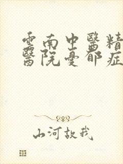 云南中医精神科医院忧郁症地址