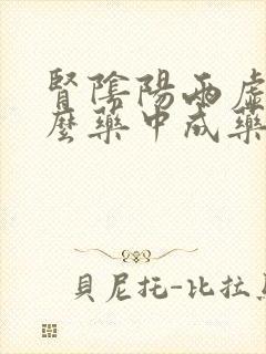 肾阴阳两虚用什么药中成药