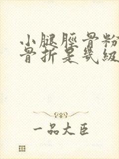 小腿胫骨粉碎性骨折是几级伤残