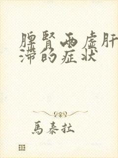 脾肾两虚肝郁气滞的症状