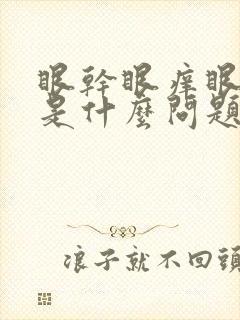 眼干眼痒眼花,是什么问题封面