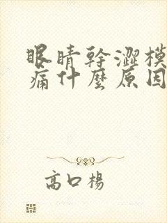 眼睛干涩模糊胀痛什么原因