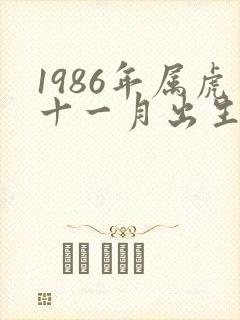 1986年属虎十一月出生的命运