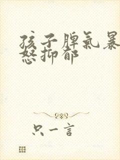 孩子脾气暴躁易怒抑郁