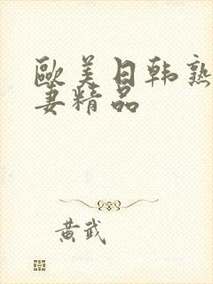 欧美日韩熟女人妻精品
