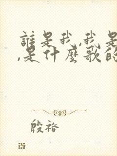 谁是我,我是谁,是什么歌的歌词封面