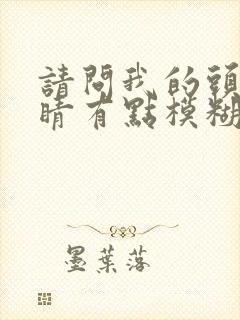 请问我的头晕眼睛有点模糊是什么原因
