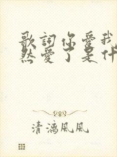 歌词你爱我吗当然爱了是什么歌名