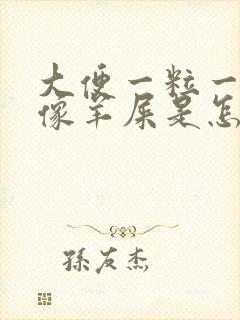 大便一粒一粒的像羊屎是怎么回事