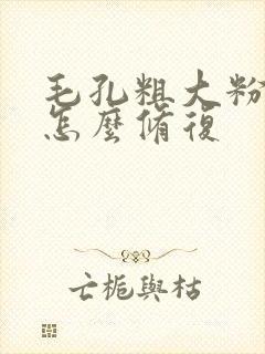 毛孔粗大粉刺多怎么修复
