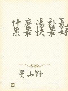 什么汤补气血效果最快最好