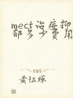 mect治疗抑郁多少费用一次