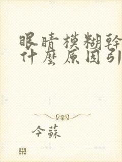 眼睛模糊干痒是什么原因引起的封面