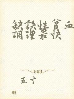 缺铁性贫血怎样调理最快