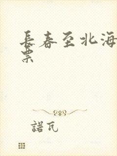 长春至北海飞机票封面