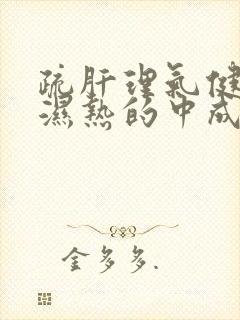疏肝理气健脾祛湿热的中成药