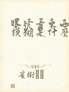眼睛看东西干涩模糊是什么原因
