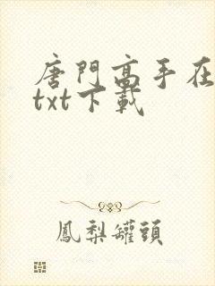 唐门高手在异世txt下载封面