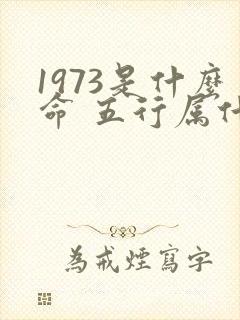 1973是什么命 五行属什么封面