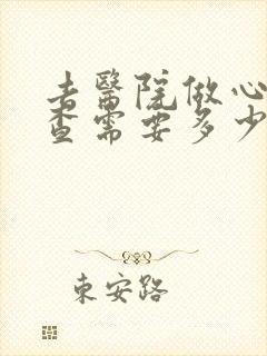 去医院做心理检查需要多少钱