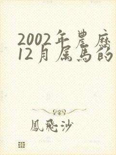 2002年农历12月属马的是什么命