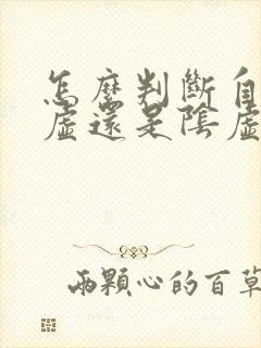 怎么判断自己阳虚还是阴虚