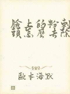 脸上的粉刺和黑头怎么去除
