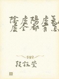 阴虚阳虚气虚血虚全都有怎么调理封面