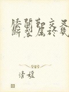 膝关节交叉韧带断裂属于几级伤残