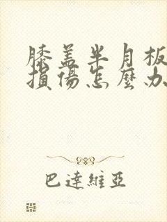 膝盖半月板轻度损伤怎么办