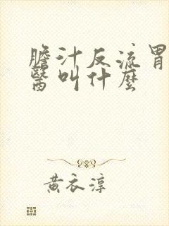 胆汁反流胃炎中医叫什么