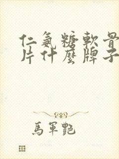 仁氨糖软骨素钙片什么牌子好