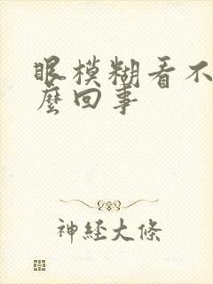 眼模糊看不清怎么回事封面