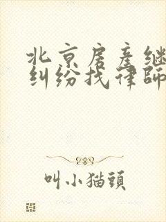 北京房产继承权纠纷找律师
