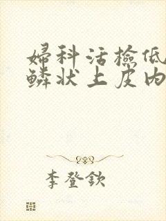 妇科活检低级别鳞状上皮内病变