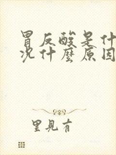 胃反酸是什么情况什么原因造成的