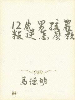 12岁男孩严重叛逆怎么教育封面