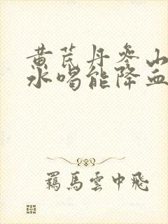 黄芪丹参山楂泡水喝能降血压吗