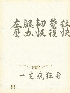 左腿韧带拉伤怎么办恢复快封面