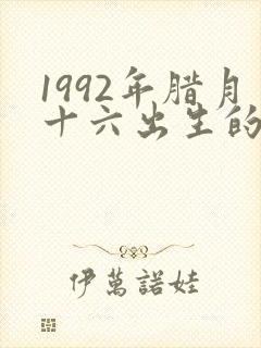 1992年腊月十六出生的人命运