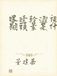 眼睛干涩视力模糊头晕是什么原因造成的