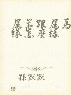 属羊跟属马的姻缘怎么样